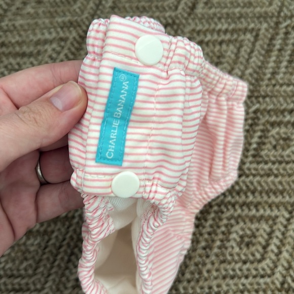 Pink Striped Kids Swim Diaper 14-20 lbs - Picture 2 of 4